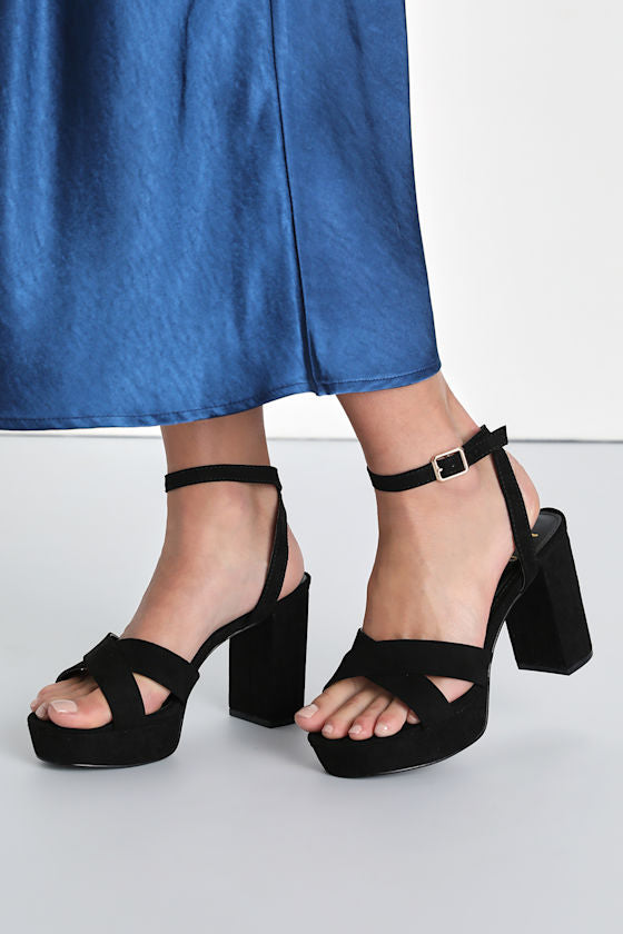 Selah Light Nude Suede Ankle Strap Heels