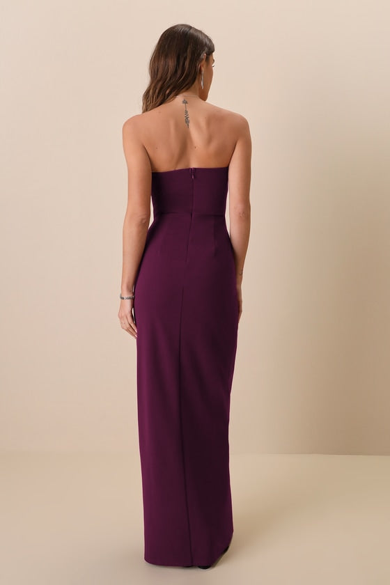 Sensational Beauty Black Strapless Maxi Dress