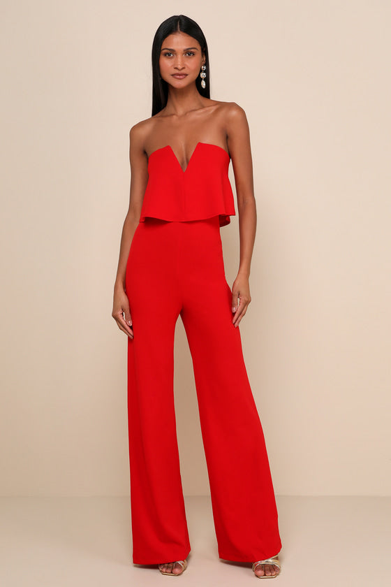 Power of Love White Strapless Jumpsuit