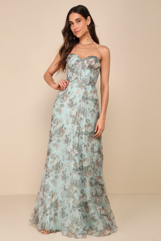 Most Beautiful Day Purple Multi Floral Print Organza Maxi Dress