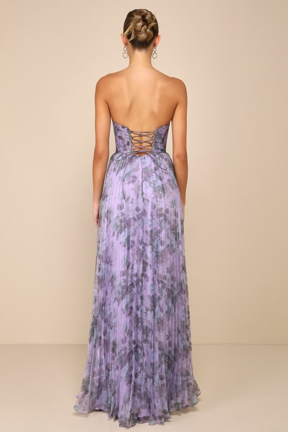 Most Beautiful Day Ivory Multi Floral Print Organza Maxi Dress