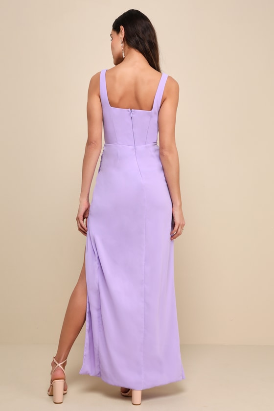 Glamorous Disposition Light Blue Ruched Maxi Dress