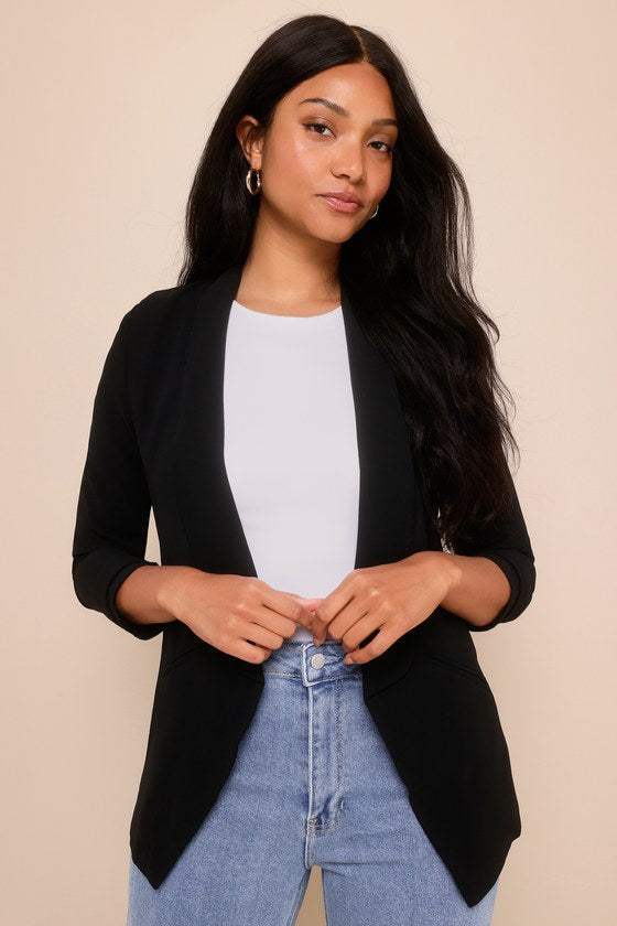 Miss Punctuality Taupe Lightweight Blazer