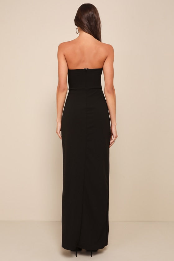 Dedicated to Glamour Red Strapless Maxi Dress