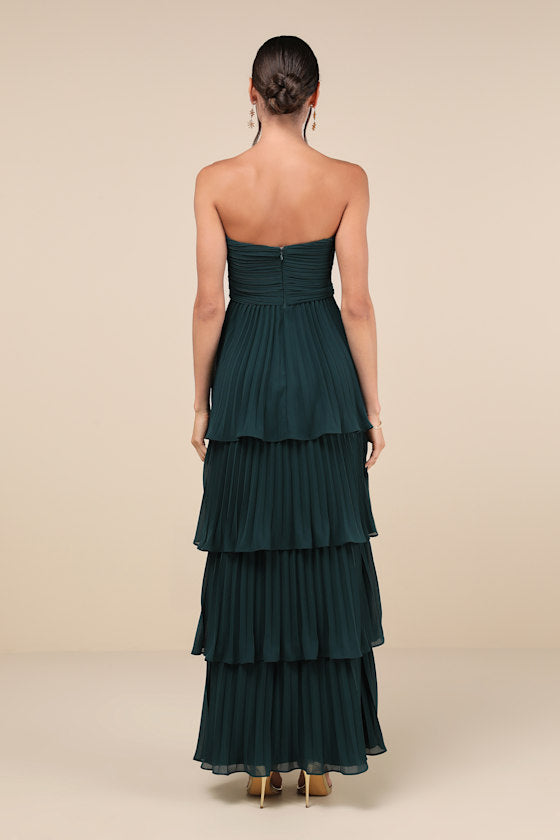 Seriously Sensational White Strapless Tiered Maxi Dress
