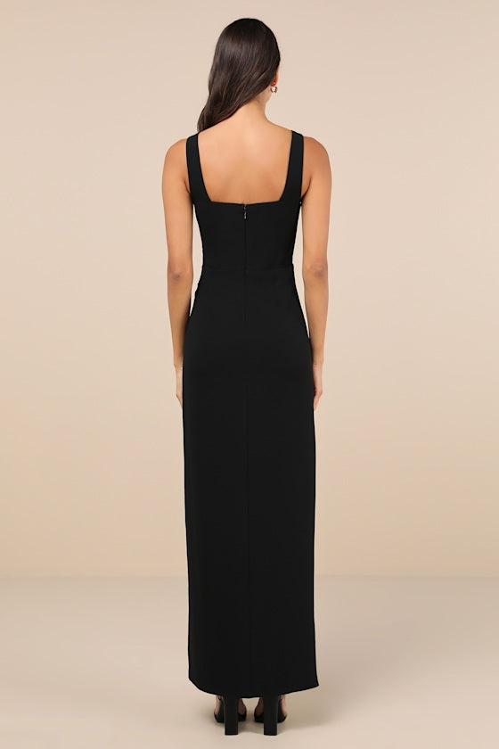 Glamorous Disposition Light Blue Ruched Maxi Dress