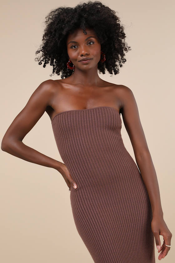 Autumn Aura Beige Ribbed Two-Piece Sweater Dress