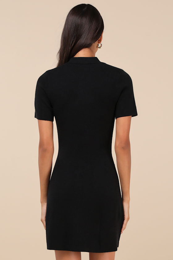 Posh Outcome Cream Short Sleeve Sweater Mini Dress