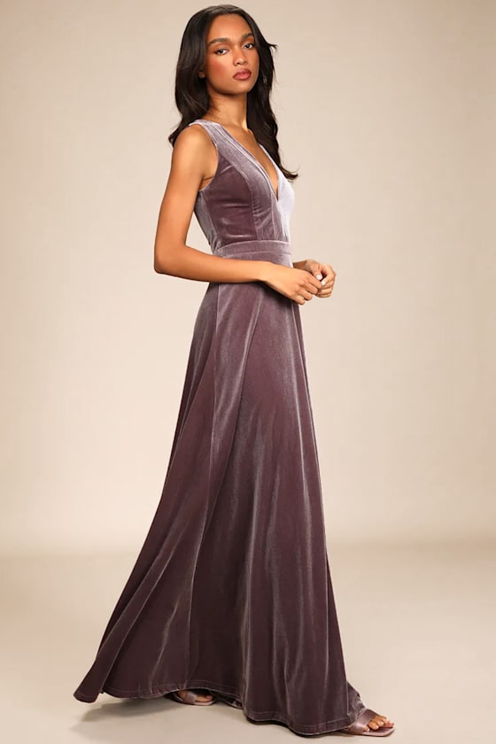 Beautiful Night Black Velvet Sleeveless Maxi Dress