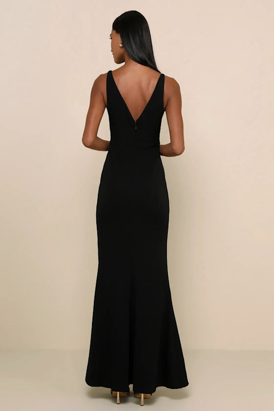 Melora Navy Blue Sleeveless Maxi Dress