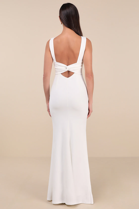 Love In Your Eyes Black Knotted Mermaid Maxi Dress