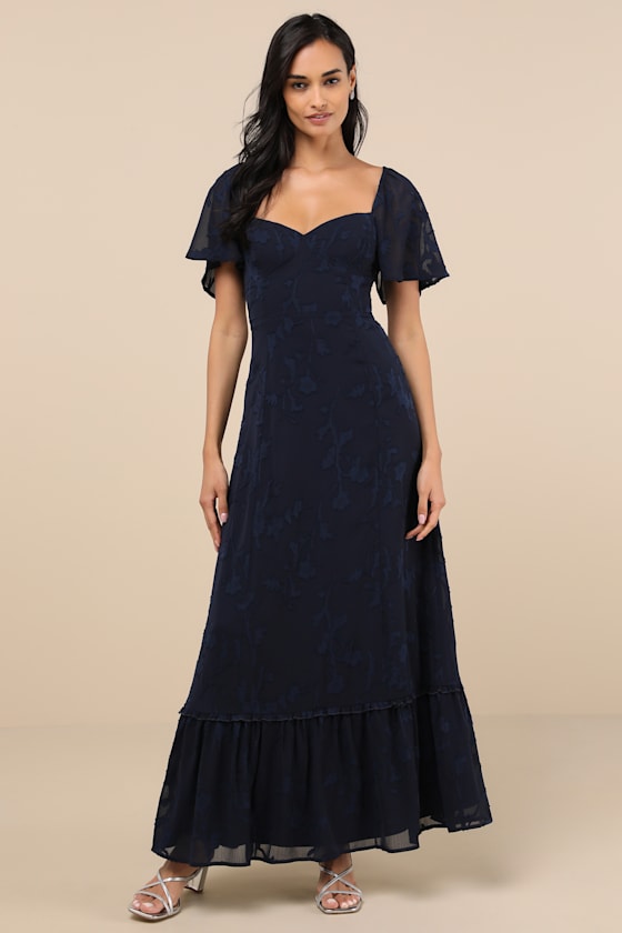 Tailor Made For You White Jacquard Lace-Up Maxi Dress