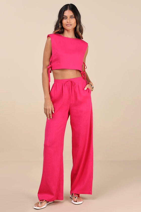 Irida Black Drawstring Pants