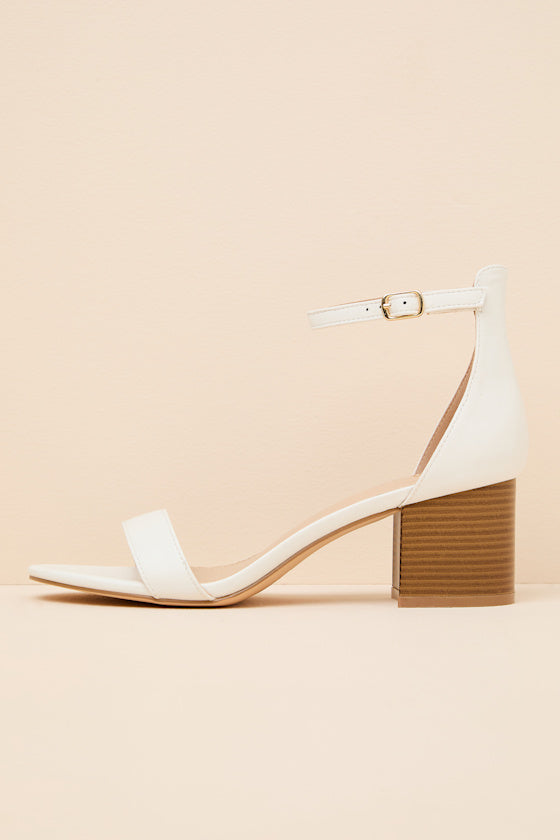 Harper Champagne Glitter Ankle Strap Heels