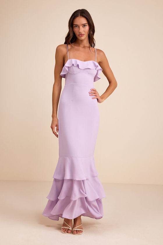 Lively Evenings Green Sleeveless Tiered Maxi Dress