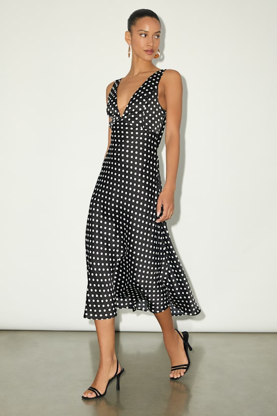 Incredible Love Navy Satin Cowl Back Midi Slip Dress
