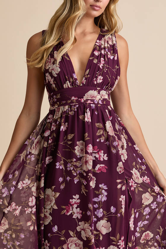 Heavenly Hues Pink Floral Maxi Dress