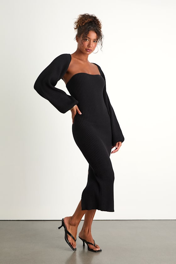 Autumn Aura Rusty Rose Ribbed Two-Piece Sweater Dress