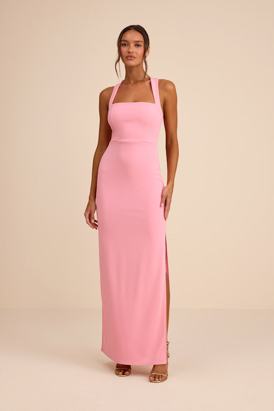 Glamorous Dedication Black Sleeveless Column Maxi Dress