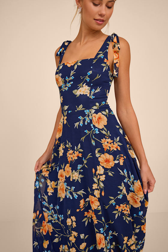 Love Me Forever Pink Floral Square Neck Maxi Dress