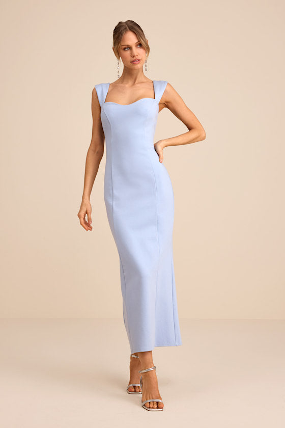 Samai White Cap Sleeve Bodycon Midi Dress