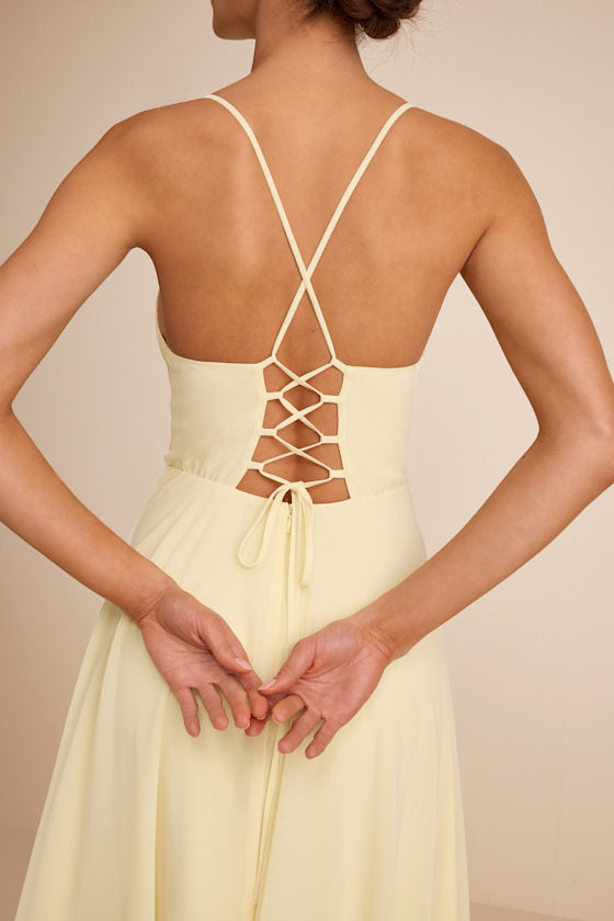 Romantically Speaking Black Cowl Lace-Up Maxi Dress