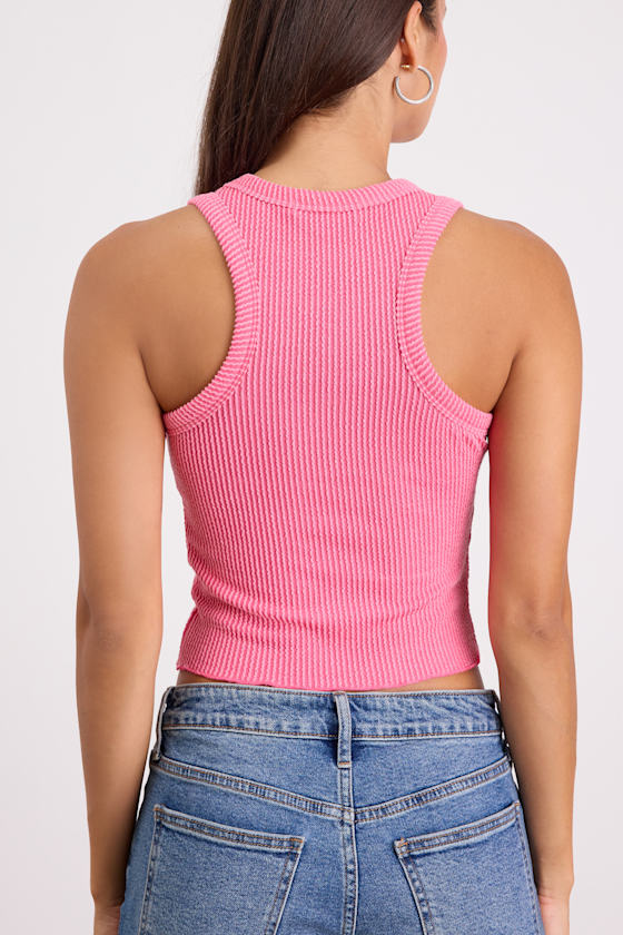Essential Update Slate Blue Ribbed Tank Top
