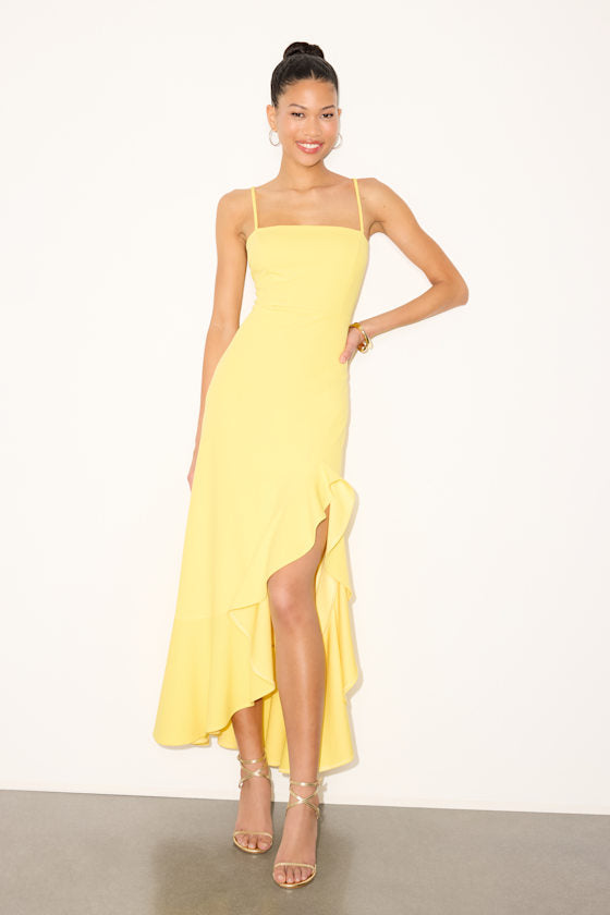 Iveta White Cutout Ruffled Sleeveless Midi Dress