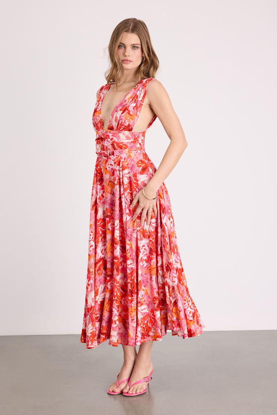 Jaden Ivory Sleeveless Midi Dress