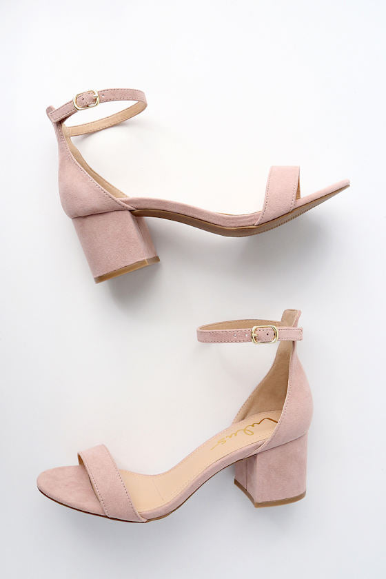 Harper Champagne Glitter Ankle Strap Heels