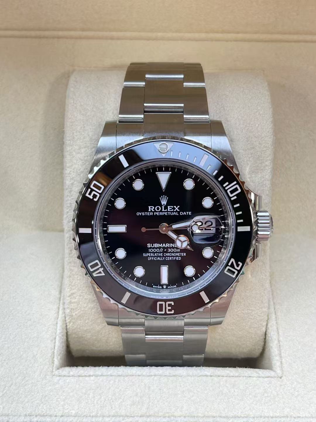 Submariner Date 41mm Black Dial Black Ceramic Bezel Oystersteel Automatic Watch Ref. 126610LN