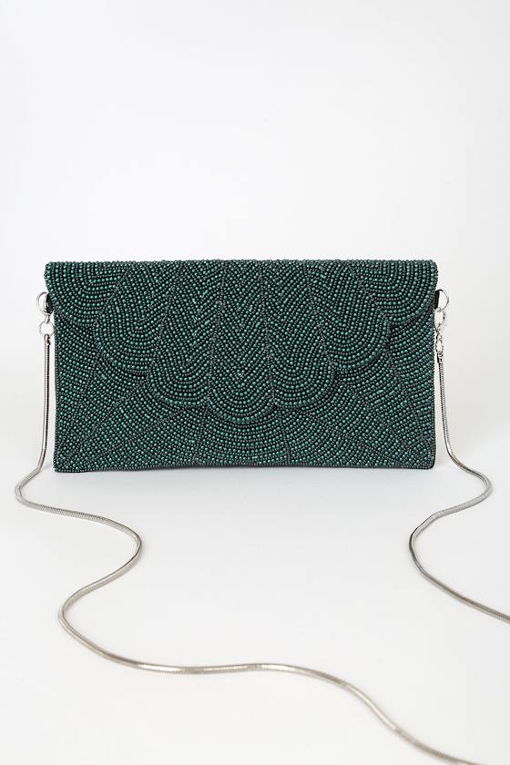 Junipero Champagne Beaded Clutch