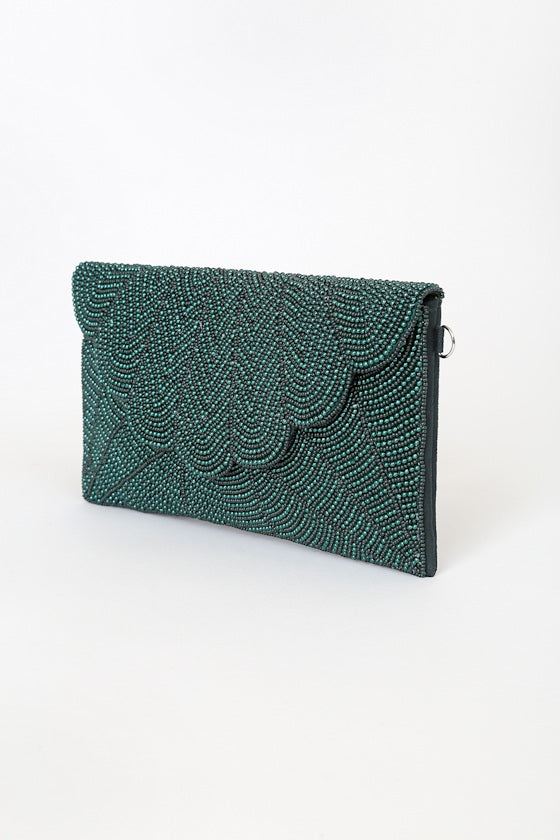Junipero Gold Beaded Clutch