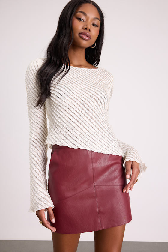 Harley Black Vegan Leather Mini Skirt
