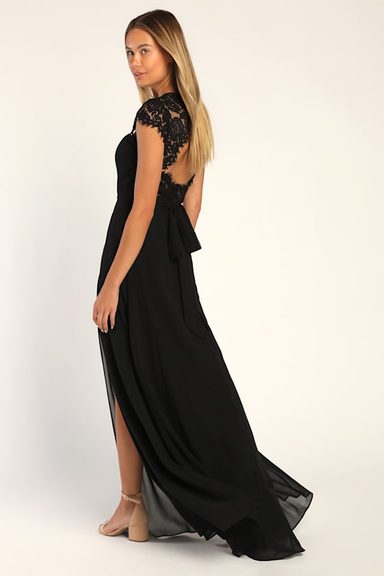 Momentous Moments Blush Pink Lace Backless Maxi Dress
