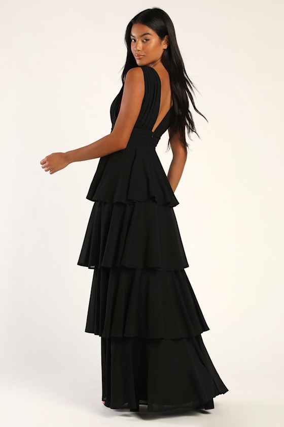 Amazing Evening Hunter Green Tiered Maxi Dress