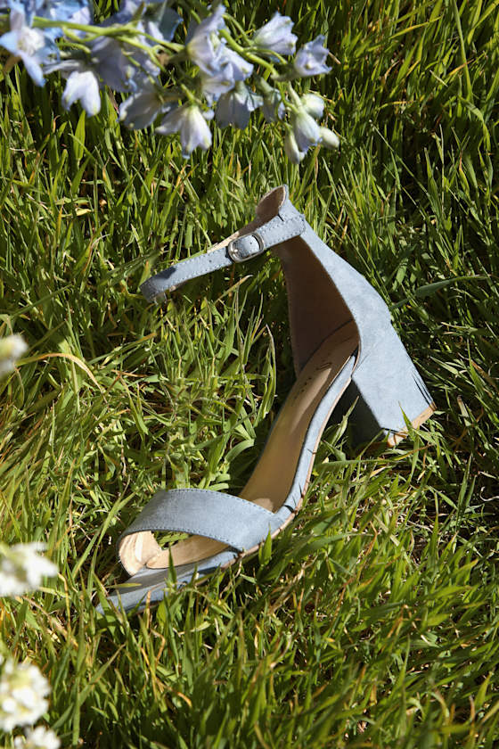 Harper Champagne Glitter Ankle Strap Heels