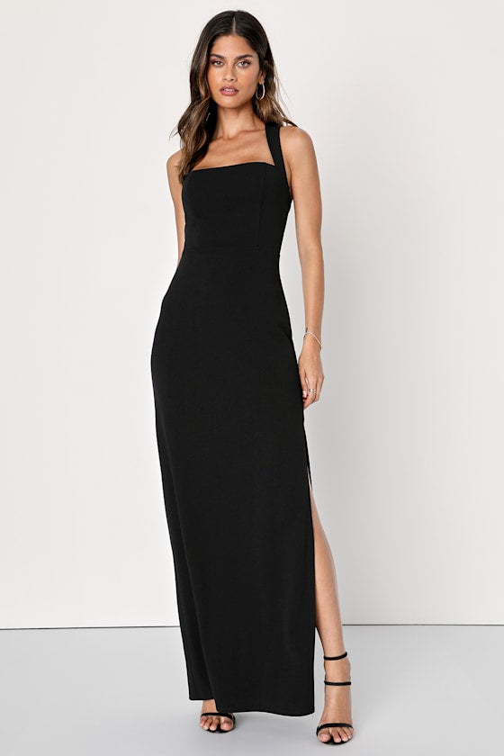 Glamorous Dedication Blue Sleeveless Column Maxi Dress