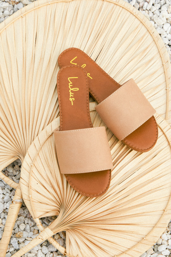 Addison White Slide Sandals