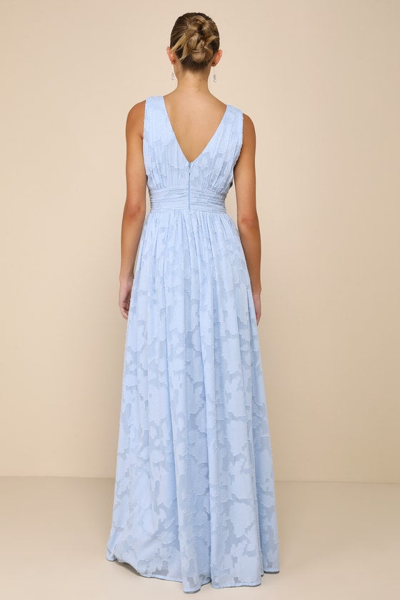 Sweet Sophistication Green Burnout Floral Maxi Dress