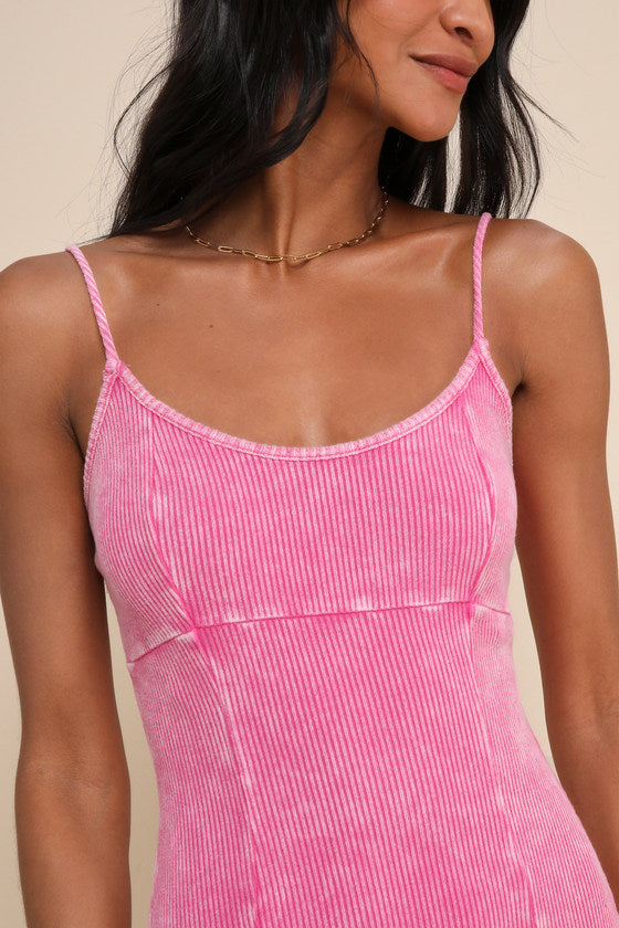 Simply Pretty Washed Black Ribbed Pleated Sleeveless Mini Dress