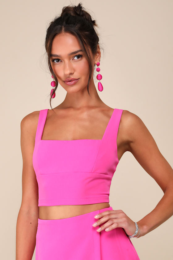Exceptionally Styled Chartreuse Lace-Up Two-Piece Skort Romper