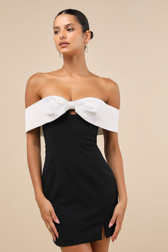 Extravagant Moment Red Off-the-Shoulder Mini Dress