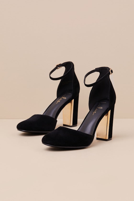 Laura Champagne Satin Ankle Strap Heels