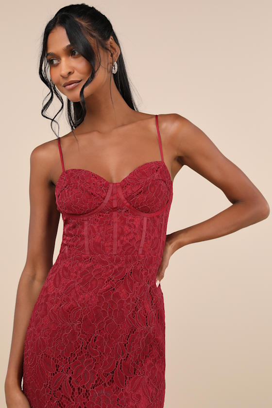 Found Your Love Navy Blue Lace Sleeveless Trumpet Midi Dress