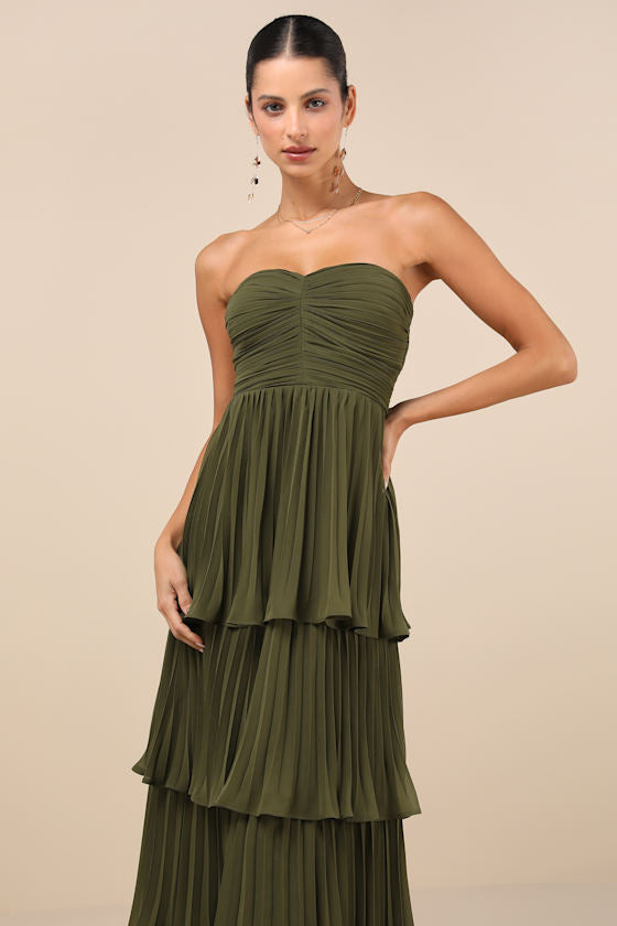 Seriously Sensational White Strapless Tiered Maxi Dress