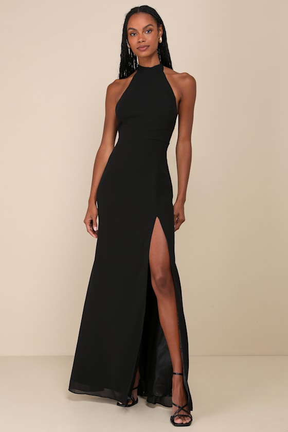 Captured Your Heart White Halter Maxi Dress