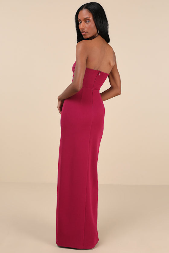 Sensational Beauty Black Strapless Maxi Dress
