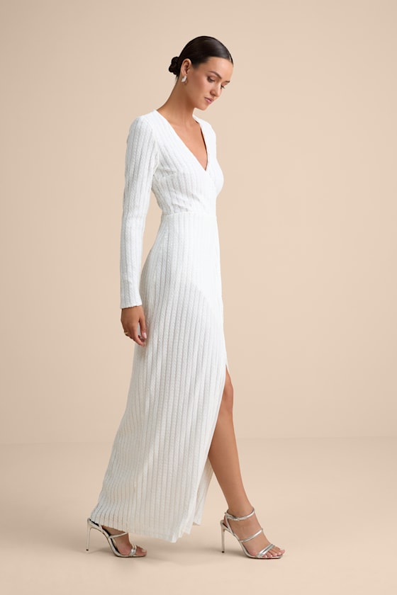 Love Lasts Forever Black Sequin Long Sleeve Maxi Dress