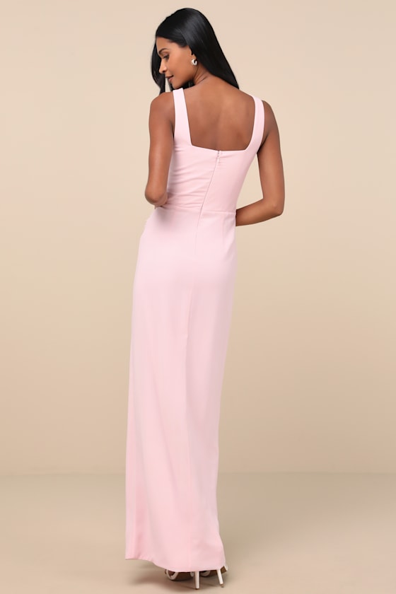 Glamorous Disposition Navy Ruched Maxi Dress